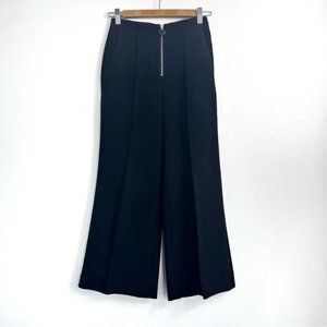 Aritzia Wilfred Wide Leg Cropped Pants in Black Sz 0